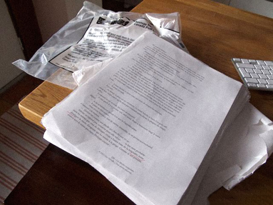 Manuscrit récupéré